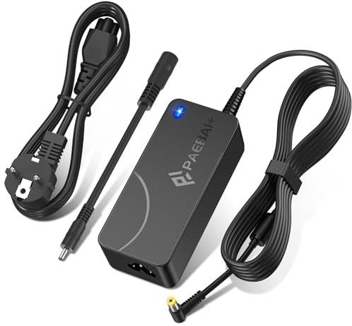 Caricatore per Acer PC Portatile 65W 19V 3.42A Alimentatore per Acer Aspire 3 5 E1 E15 V3 V5 V7 R3 R7 S3 M5 E5-521 E5-575 E5-576 5250 5253 5336 5349 5532 A315 N19C3 N16Q2 N19C1 N17C4 Caricabatterie
