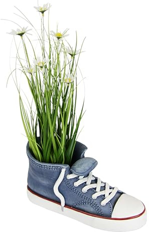 Konstgjord gräsbuske med prästkragar, sneakers, blommor, gräs, midja, stående gräs, gräsnål, konstgjord växt, dekorativt gräs, konstgräs, växt, prydnadsgräs, gräsbussla, dekoration, gräsorrangemang,