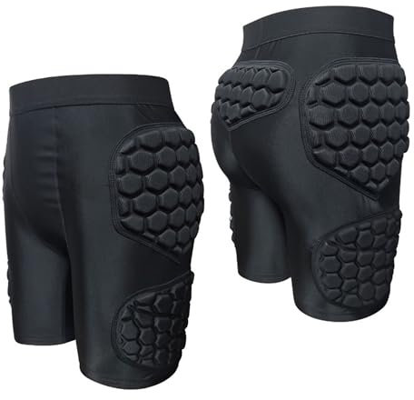 CaiHmnsa Pantaloncini da Portiere Imbottiti, Divise da Portiere, Pantaloncini protettivi in ​​Spugna Spessa Eva da Calcio, Attrezzatura for l'allenamento, Pantaloncini protettivi nel Calcio(L)