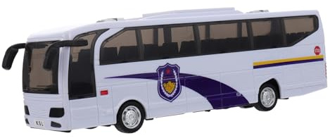 BESPORTBLE Jouet Bus Scolaire Blanc Modèle Réduit Véhicule Jouet Éducatif sans Risque Étouffement Glisse Facilement Longue Distance