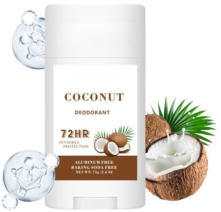 Whole Body Deodorant Stick,Coconut Scent Antiperspirant Deodorant, Natural Solid Perfume Antiperspirant For Men & Women,72 Hour Odor Control,Alcohol & Aluminium Free