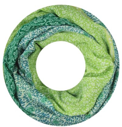 Majea Damen Loop Schal Schlauchschal Halstuch (880022) (grün 23)