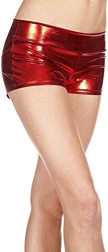 Czizi Women's Shiny Metallic Booty Mini Shorts Hot Liquid Pants Bottoms for Dancing Raves Festivals Costumes Jazz Hip Hop Intimates