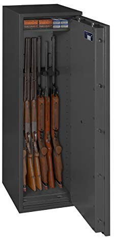 Waffenschrank EN 1143-1 Klasse 0 mit 6 Waffenhaltern, Waffentresor mit Schlüsselschloss, Tresor für Langwaffen, Kurzwaffen und Munition, Grad 0
