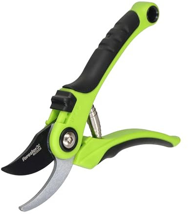 MIVOS Tijeras de podar con mango ajustable - 210 mm - Tijeras de podar para jardín, floristería - Tijeras de podar cómodas, tijeras de podar para manos pequeñas y grandes