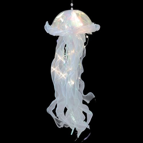 Genérico Farolillo Medusa Luminoso Varilla Portátil Luz Nocturna para Decoración de Habitación Infantil y Fiestas Lámpara Colgante de Plástico Color Azul para Ambiente Mágico