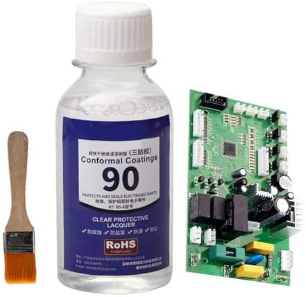 Vernis pour Circuit Imprimé PCB – Adhésif Isolant 100ML et Scellant Étanche Séchage Rapide avec Pinceau | Revêtement Transparent pour Cartes | Isolation Bornes Appareils Épissures Électriques