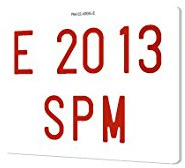 SPM Matrícula Vehículo Especial Policarbonato 100% Homologada (Tractor Alta)