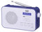 Trevi DAB 7F92 R Portable Radio DAB/DAB+ Display Dot Matrix High Readability Clock with 2 Programmable Alarm Functions Rechargeable Battery Blue