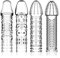 4er Pack Dick Sleeve - Silikon Transparente Wiederverwendbare Peniskondome für Intensive Stimulation Penishülle für Penisverlängerung und Erektionsverbesserung