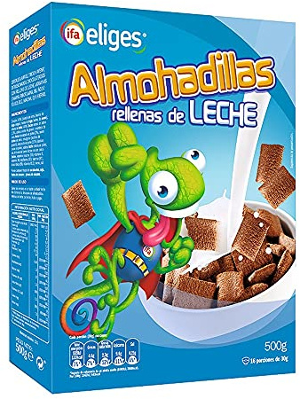 Ifa Eliges Cereales Almohadillas Rellenas De Leche - 500 gr.