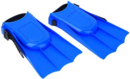 Kurzflossen Erwachsene, Schwimmflossen Kurz, A Paar 19x11,5cm Blau PVC Schnorchel-Kurzflossen Tauchflossen Doppelkanal-Abflussloch für Meer, Erwachsene, Schnorcheln, Angelgerät