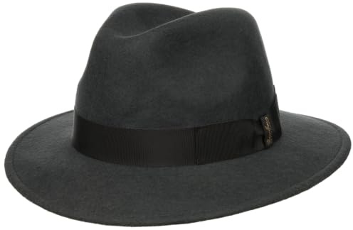 Borsalino Piemonte Traveller Wool Hat Women/Men Dark Grey 7 1/4