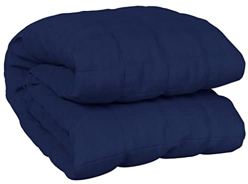 vidaXL Manta con Peso Tela Azul 122x183 cm 5 kg
