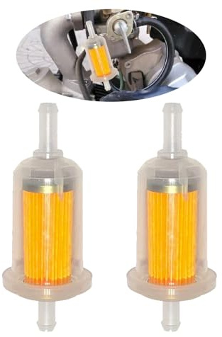 Jitrendo 1 Pack 2 Pcs Universal Car Fuel Filter, Auto Inline, Fits Motorcycle, ATV, Lawn Mower, Snowmobile, Go-Kart
