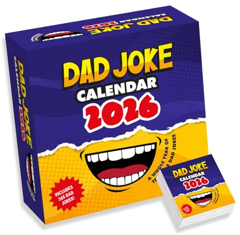 Dad Jokes Desk Calendar 2026 – Funny Daily Joke Tear-Off Calendar for Dads – Birthday Gift for Dad & Father’s Day Present – Humorous Desk Gift with Stand UK