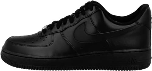 NIKE Women's Wmns Air Force 1 '07 Basketball Shoes, Full Black, 8 UK