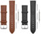 The Lord of the Tools 2 x 18 mm Leder-Uhrenarmbänder mit Werkzeug zum Entfernen, wasserdicht, schweißfest, Ersatz-Uhrenarmbänder für Männer und Frauen, 1 x Schwarz und 1 x Braun