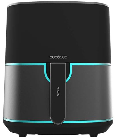 Cecotec Freidora de Aire sin Aceite de 5,5 L Cecofry Fantastik Inox 5500 Air Fryer 1700 W, 9 Menús, Acabados en Acero Inoxidable, Tecnología PerfectCook, 80-200grados C, 0-60 Minutos, 5,5L