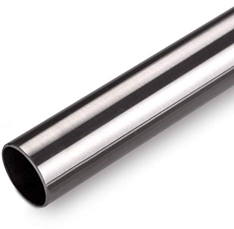 SOTECH 2 x Barra de armario de tubo para muebles/ACERO INOXIDABLE 1.4301 / longitud 1000 mm/tubo de acero inoxidable Ø 25