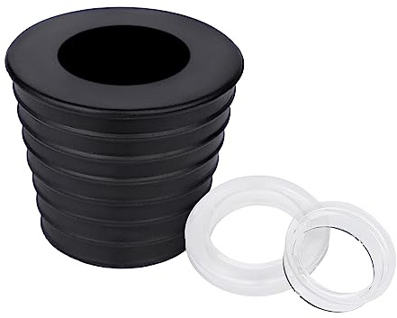 SAVITA Cuña de Cono de Paraguas, Cuña de Cono de Paraguas de Silicona Negra con Anillo de Agujero de Paraguas Transparente Se Adapta a Postes de Paraguas de 38mm de Diámetro o Más Pequeños