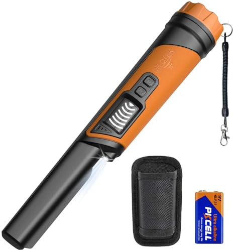 DR.ÖTEK Rilevatore di Metallo Pinpointer per Adulti, IP68 Completamente Impermeabile, Portatile Pin Pointer, Bastone Magico, Schermo LCD, Esclusiva Eliminazione delle Interferenze, Alta Precisione, 3