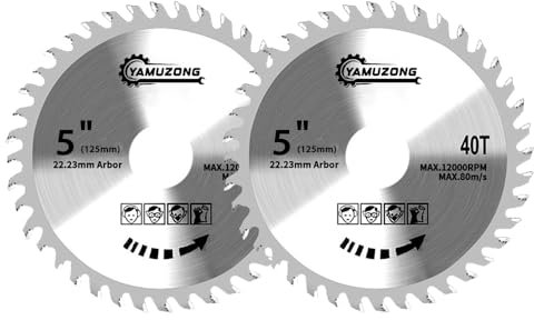 5 Angle Grinder Circular Saw Blade 40 Teeth Woodworking Saws Blade Carbide Saw Blade Saw blade for angle grinder 125mm for wood cutting