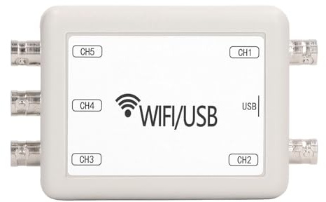 Keenso Handhållen Tablett -oszilloskop 5 -kanaler med Bärbar USB WLAN PC Mobiltelefon Virtuellt Oscilloskop för Enkel Felkorrigering för Elektronikentusiaster, grå