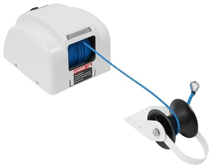Elektrische Ankerwinde Seilwinde für Boote, 45LBS Elektrische Ankerwinde mit Drahtloser Fernbedienung, 30.48m Salzwasser Boot Elektrische Seilwinde, Elektro Bootsankerwinde Ankerlift, Max.20kg