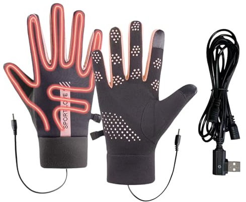Guantes Térmicos Para Hombres, Calentador Eléctrico Alimentado Por USB, Color Negro, Guantes Ajustables De 3 Modos, Ropa Térmica De Invierno, Equipo Para Clima Frío Al Aire Libre, Para Montar, Caminar