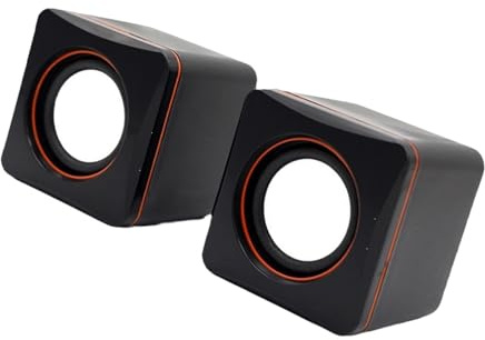 APGLSXY Utrymmesbesparande USB-stereohögtalare för PC laptop mobila enheter, kompakt multimedia ljudbox med sladdström, bärbar USB-högtalare för hemmabruk