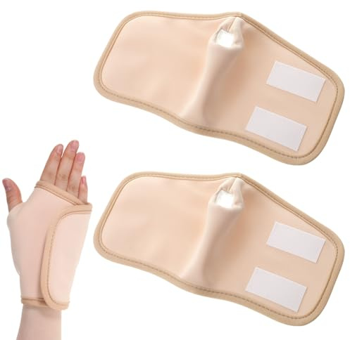 2 stycken Castor Oil Pack för hand ricinolja förpackning återanvändbar bomull ekologisk ricinolja wrap fingerkompressionsmanschett för torra händer under sömn för muskelsmärta ricinolja förpackning
