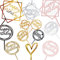 Canzoon Cake Topper Happy Birthday 20Pcs Acryl Kuchen Topper Tortenstecker Geburtstag Für Kindergeburtstag Baby Shower Kuchendeko Glitzer Party Dekoration (Schwarz, Silber, Gold, Pink, Hellrosa)