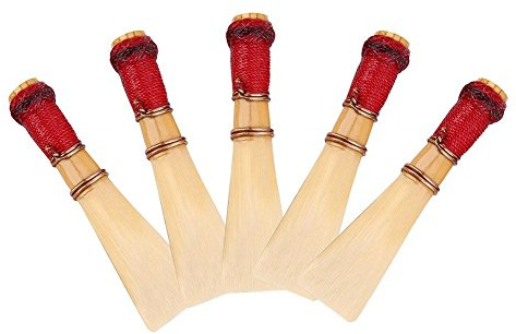 Ausla 5 Uds. de Cañas de Fagot de Bambú, Caja de Cañas de Fagot Medianas, Accesorios para Instrumentos, 71x21x21mm