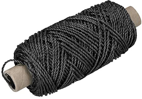 sourcing map Torcida Albañil Línea Nylon Cordel Cuerda Cordón Negro 100M/109 Yardas 2.5mm Diámetro para Redes, Paisajismo, Hogar Mejora, Bricolaje Proyecto, Artesanía, Albañilería