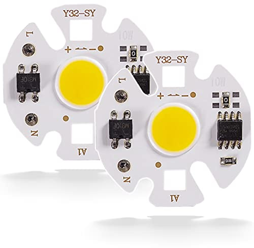 2Pcs 3W 5W 7W 10W 12W COB LED Chip Light 220V Chip Lampada Per Faretto Proiettore Nessun Driver Necessario Accessori Per Illuminazione Fai Da Te Bianco Caldo,Bianco Caldo,AC220V 12W