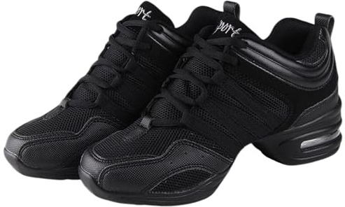 Serenitison Hombres Mujeres Zapatos de Jazz,Zapatillas Baile Transpirables con Amortiguación Aire,Zapatos Aire Libre Deportes Danza Zapatos Baile Deportivo Moderna,Zapatos Deportivos para Caminar