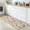 CARPETIA Rutschfester Küchenläufer Beiger Teppich mit Kaffee-Design, ideal für Küche und Flur, waschbar und langlebig