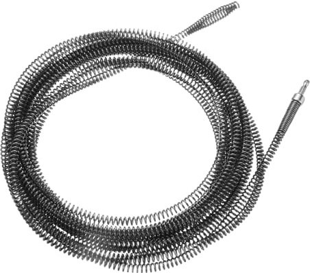 sourcing map Drain Cable 2/5 (10mm) 33ft Drain Cleaning Auger Cables | With Drill Connector Flexible Spring Unclog Hair for Bathroom Kitchen Toilet Bathtub Sewer Sink