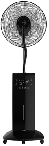 EVVO Ventilador Nebulizador de Agua y Pie Potente - Ventilador con Agua y Bruma Fina, 3 Modos Inteligentes, Velocidad Ajustable, Oscilación Automática y Temporizador. Humidificador Silencioso (VN900)