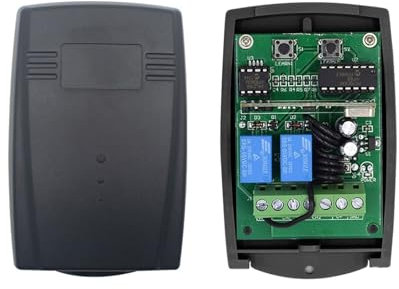 EDEDE Motor Puerta Corredera, Receptor de Puerta de Garaje Tuya, 2 Canales, 433mhz, 433,92 MHz, Interruptor Controlador multimarca de código rodante Fijo Universal(DC 12V-24VX1-01)