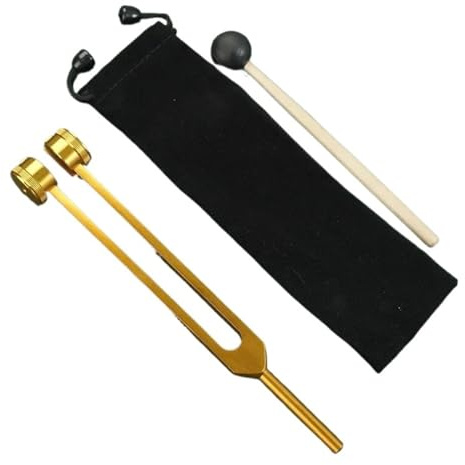 Stämgaffel professionell stämgaffel 256HZ 1024HZ aluminium öronplockning blöjor slagverk musikinstrument standardton stämgaffel (guldpåse hammare)