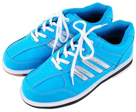 VEACAM Women's Men's Lawn Bowls Trainers Comfort Female Beginner Bowling Shoes Anti-Slip Lightweight Bowling Sneakers,Blue,5.5 UK