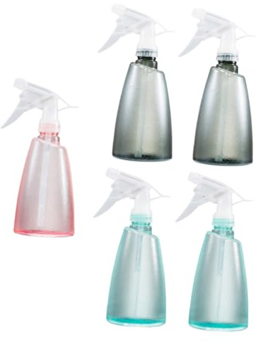 CIYODO Set 5 Flaconi Spray per Annaffiare da 500 Ml Spruzzatori per Fiori e Piante in Plastica Robusta Bottiglie Vuote Ricaricabili per Uso Domestico e Giardinaggio Colore Casuale