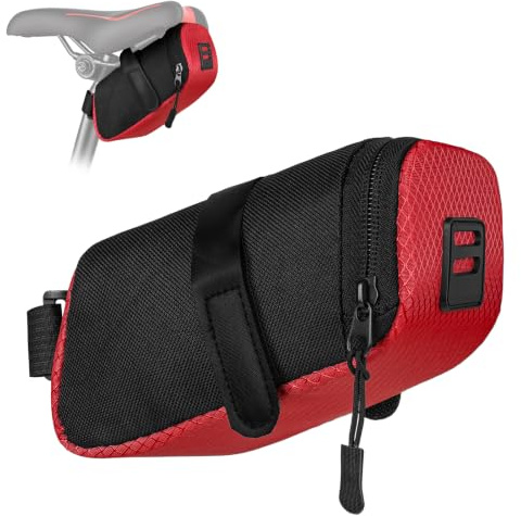 DiULi Bicycle Saddle Bag,Waterproof Seatpost Under Seat Red | Waterproof seatpost mount,under seat storage,for MTB,road bike,folding bike,outdoor cycling,easy to install