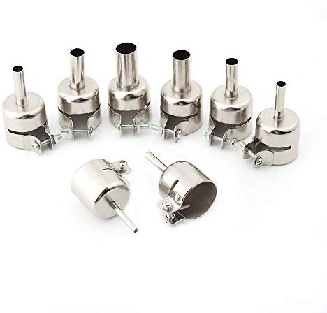 Zubehör-Set für Heißluftpistole, hitzebeständige Düsen für Heißluftpistole, Werkzeuge, Reparaturwerkzeuge für Luftschweißstationen (3/4/5/6/7/8/10/12 mm), 8 Stück/Set