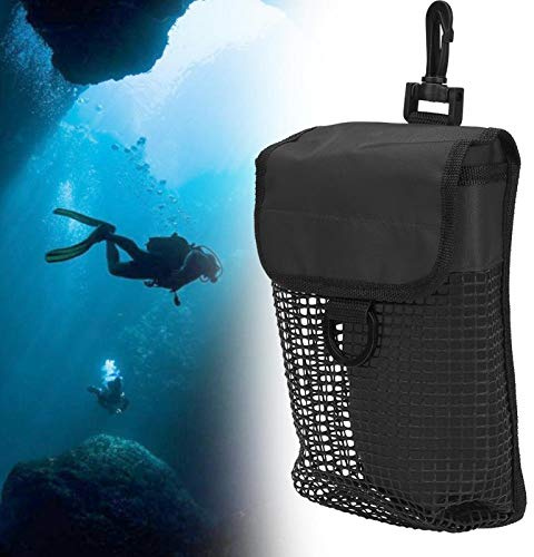 Mesh Bag hållbar dykväska Dykväska med spänne lätt, för Put Marker Booy(black)