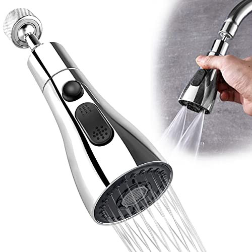 Eummy Areatore per Rubinetti 360° Girevole con 3 Modalità d'Acqua Soffione Lavandino Cucina Rubinetto a spruzzo in Acciaio Aeratore per Lavello Cucina Dispositivo di Estensione Rubinetto