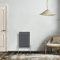 NRG Modern Radiator Anthracite 600x413mm Single Oval Panel Heater Interior Designer Horizontal Bathroom Radiators