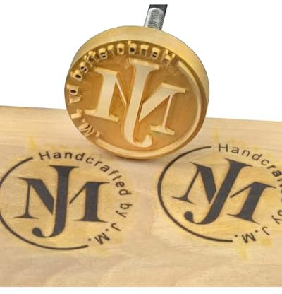 AIMOADO Custom Logo Branding Eisen für Holz Personalisiertes Branding Eisen Wärmestempel Making Kit einschließlich Griff, Holzbearbeitung handgefertigt (2.5x2.5cm)